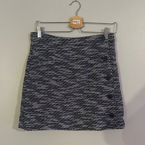 Pre-Owned LOFT Blue knitted Textured Mini Skirt size 8